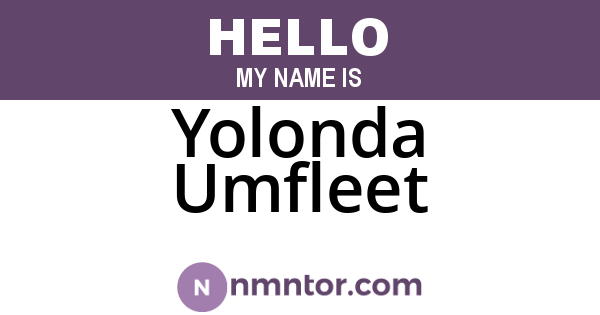 Yolonda Umfleet
