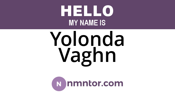 Yolonda Vaghn