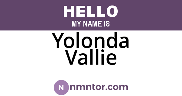 Yolonda Vallie
