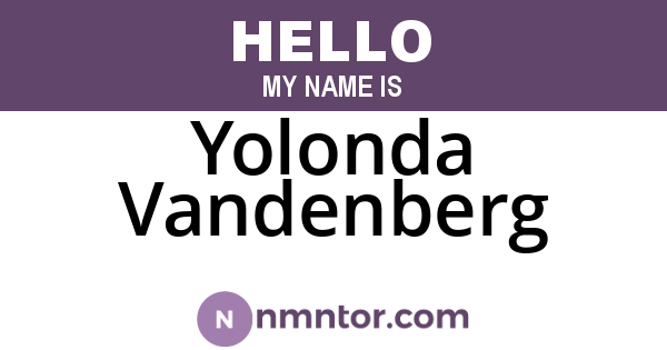Yolonda Vandenberg