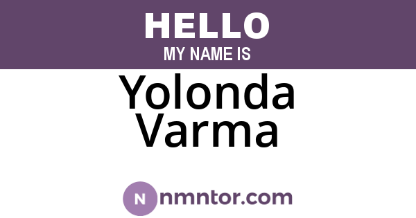 Yolonda Varma