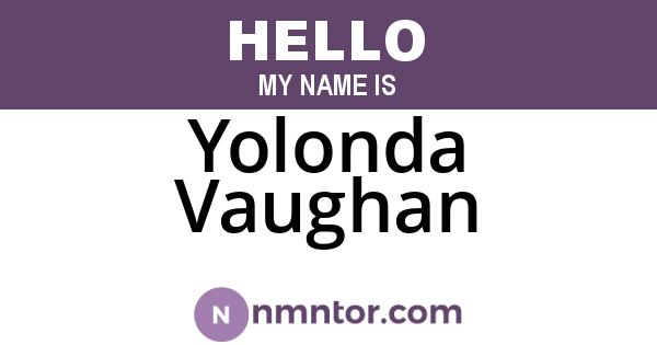 Yolonda Vaughan