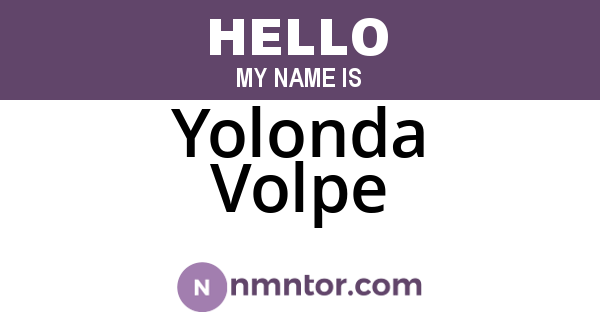 Yolonda Volpe
