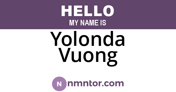 Yolonda Vuong