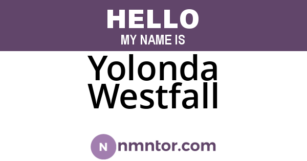 Yolonda Westfall