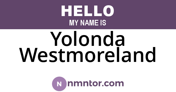 Yolonda Westmoreland