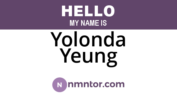 Yolonda Yeung