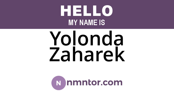 Yolonda Zaharek