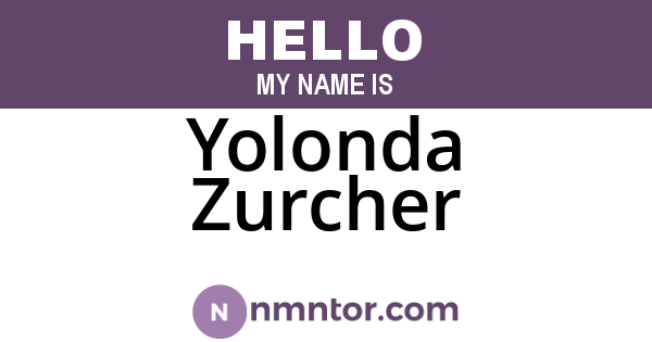 Yolonda Zurcher