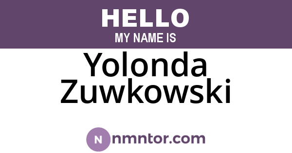 Yolonda Zuwkowski