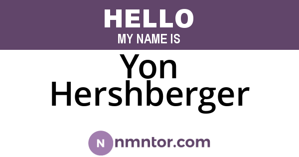 Yon Hershberger