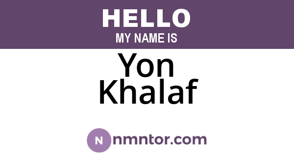 Yon Khalaf