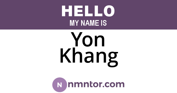 Yon Khang