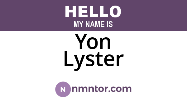 Yon Lyster