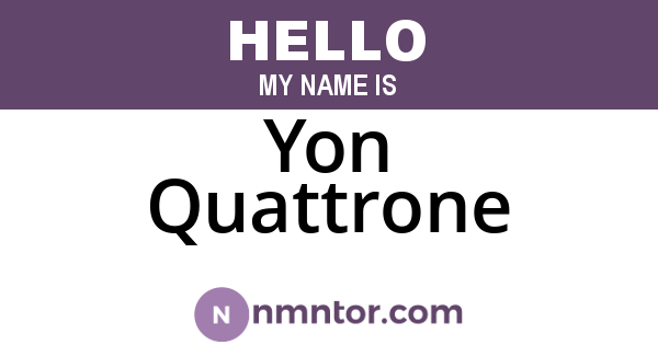Yon Quattrone