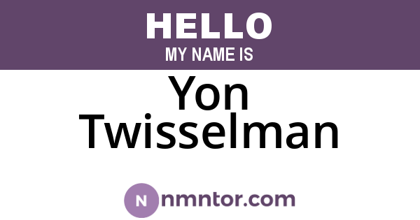 Yon Twisselman