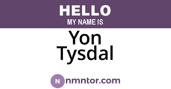 Yon Tysdal