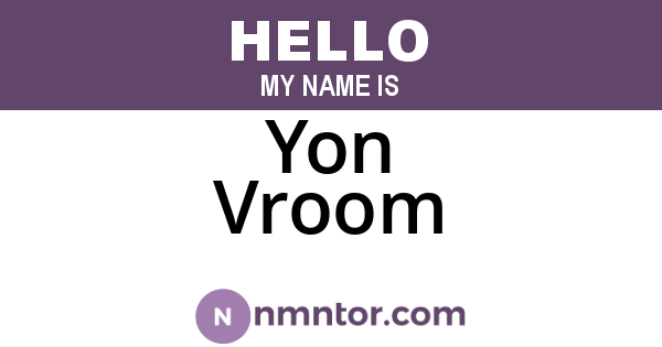 Yon Vroom