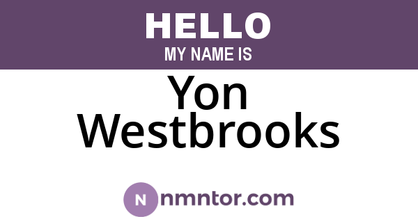 Yon Westbrooks