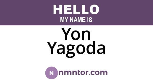 Yon Yagoda