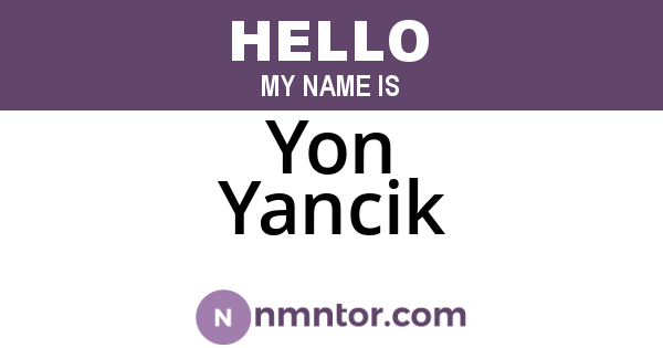 Yon Yancik