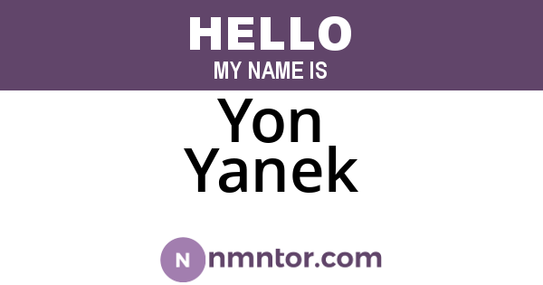 Yon Yanek