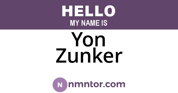 Yon Zunker