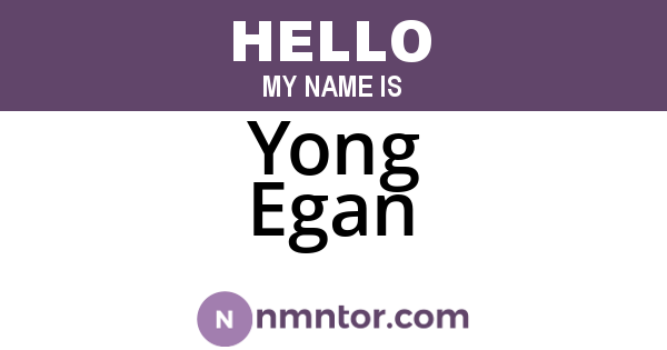 Yong Egan