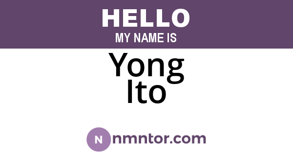Yong Ito