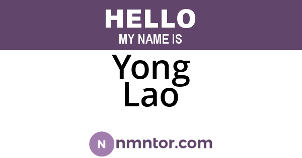 Yong Lao
