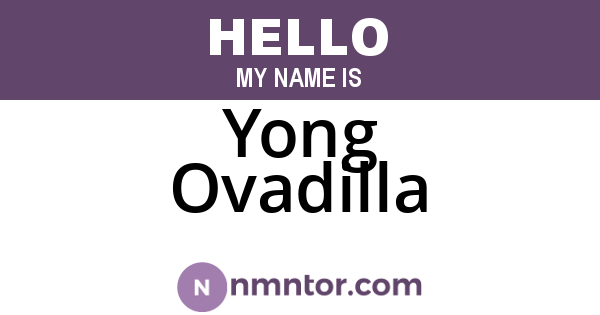Yong Ovadilla