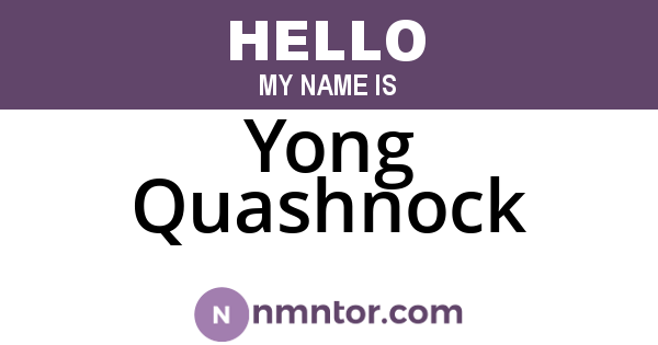 Yong Quashnock