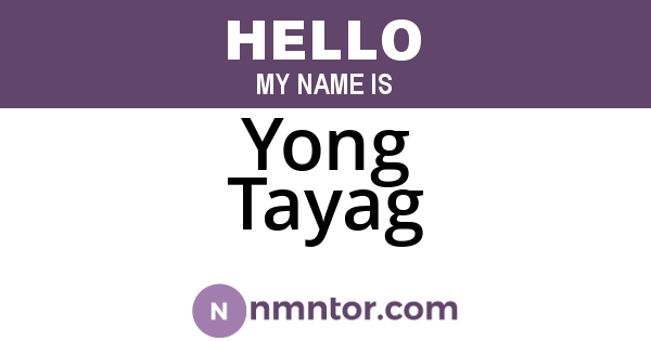 Yong Tayag