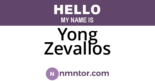 Yong Zevallos