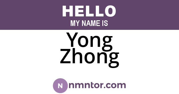 Yong Zhong