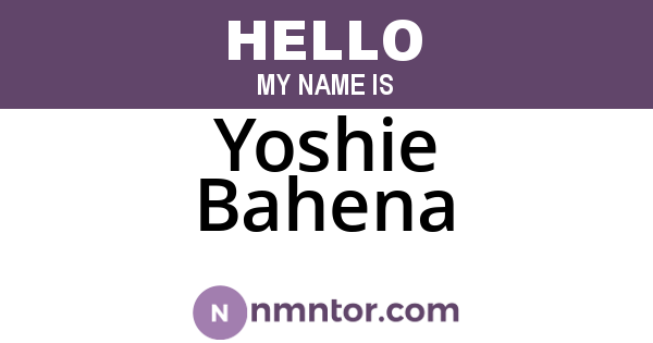 Yoshie Bahena