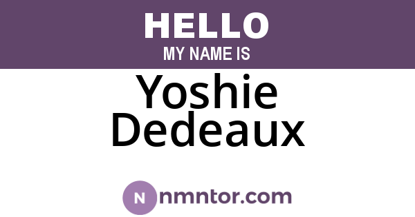 Yoshie Dedeaux