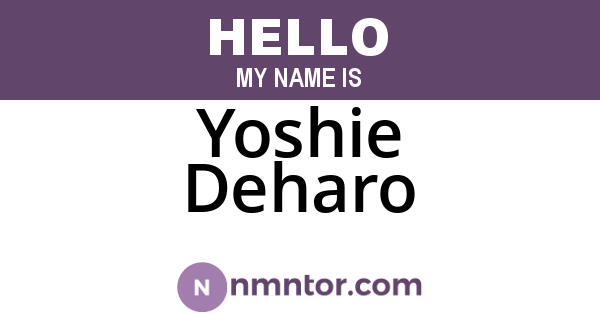 Yoshie Deharo