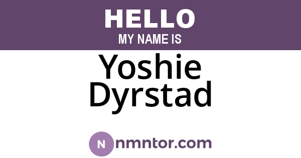 Yoshie Dyrstad