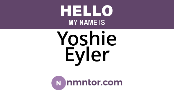 Yoshie Eyler