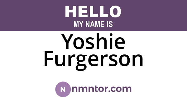 Yoshie Furgerson