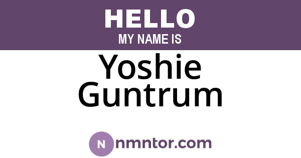 Yoshie Guntrum