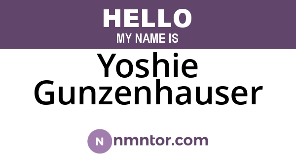 Yoshie Gunzenhauser