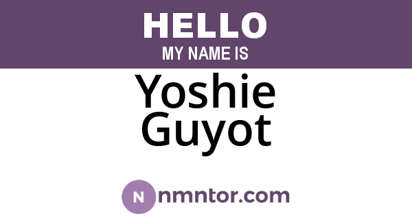 Yoshie Guyot