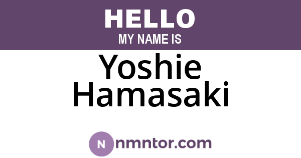 Yoshie Hamasaki