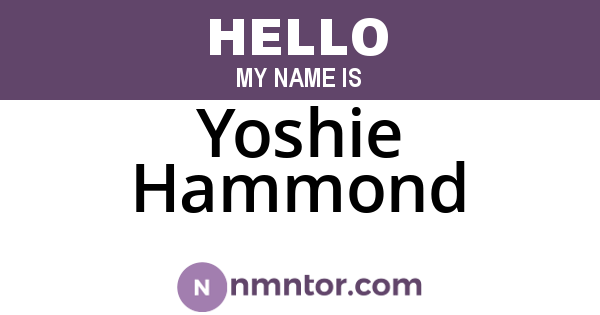 Yoshie Hammond
