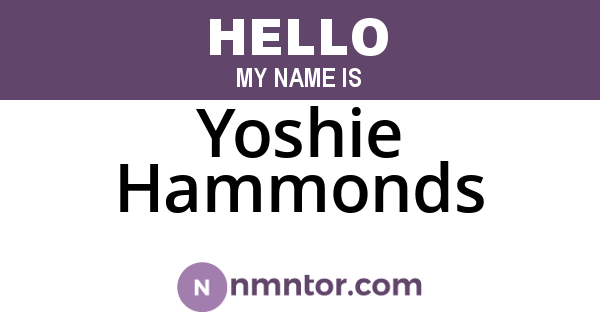 Yoshie Hammonds