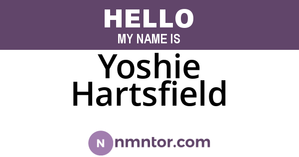 Yoshie Hartsfield