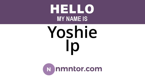 Yoshie Ip