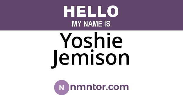 Yoshie Jemison